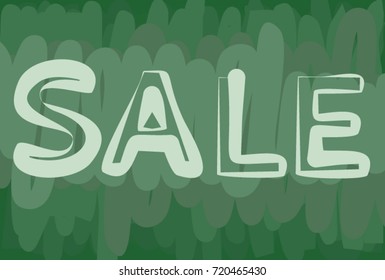 Text sale on school board. vector illustration