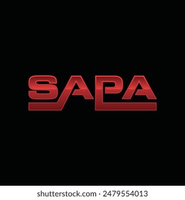 Text SAPA Modern Geometric Simple Business Creative Design Logo