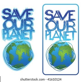 Text Save Our Planet