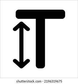 Text Scale Vertical Vector Icon Illustration