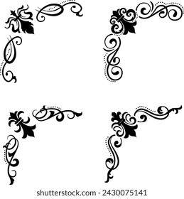 Text separator Baroque decoratice divider book typography ornament design elements vintage dividing shapes Border illustration