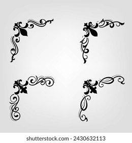 Text separator Baroque decoratice divider book typography ornament design elements vintage dividing shapes Border illustration