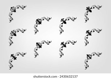 Text separator Baroque decoratice divider book typography ornament design elements vintage dividing shapes Border illustration