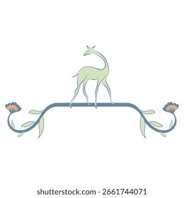 Designs de separador de texto. Ícones otomanos, veados e pássaros.