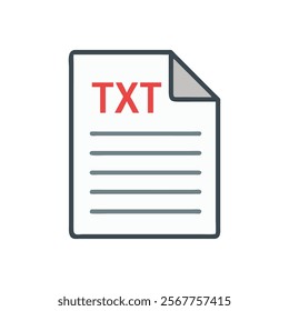 Text Sheet Icon for Document Management