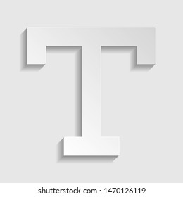 Text sign. Paper style icon. Illustration.