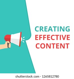 Text sign showing Creating Effective Content. Vector illustration