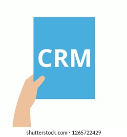 Text sign showing Crm. Vector illustration