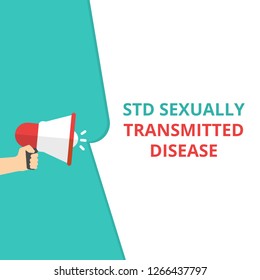Text sign showing Std Sexually Transmitted Disease. Vector illustration