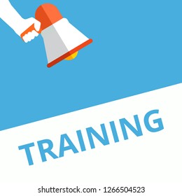 Text sign showing Training Motivational Call. Vector illustration