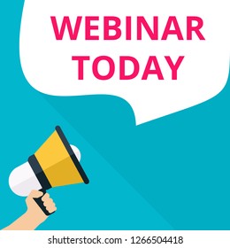 Text sign showing Webinar Today. Vector illustration