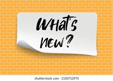 Text sign showing What's New?