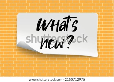 Text sign showing What's New?