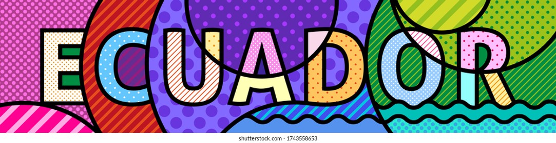text, single word modern pop art illustration for your design. Written typographical composition for print, online, banner, flyer. 