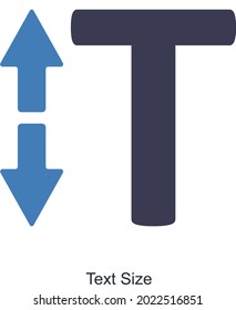 Text Size or Editing Tools Icon Concept