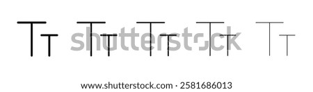 Text size icon Vector logo sign