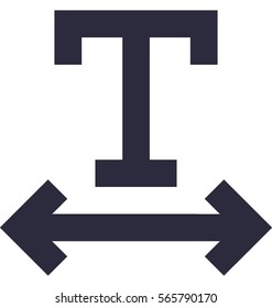 Text Size Vector Icon