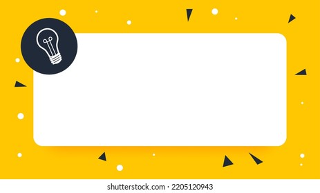 Text space with light bulb mark signs.