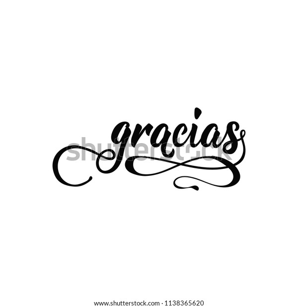 text-spanish-thank-you-calligraphy-vector-stock-vector-royalty-free