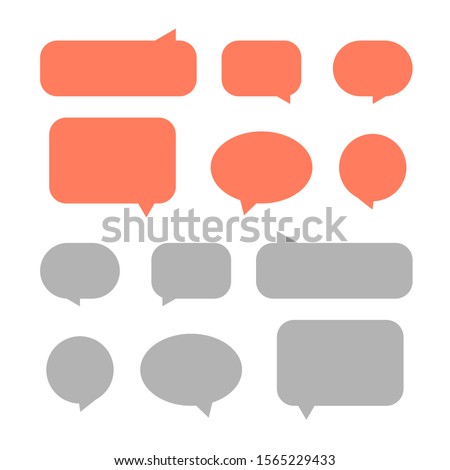 Text speech bubble collection icob vector 
