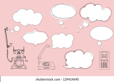 text and speech bubbles