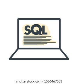Text SQL Structured Query Language Sigh Stroke Symbol