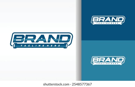 text square water pipe logo