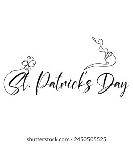 Text ST. PATRICK'S DAY on white background