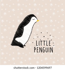 text star girl penguin profit tee illustration art vector 