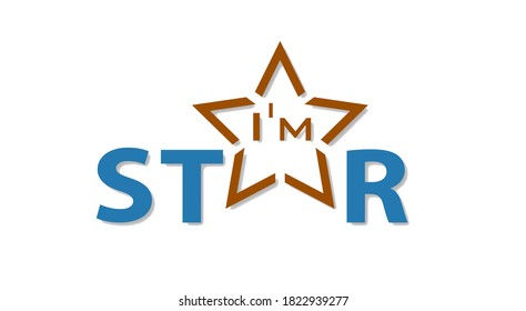 texto soy una estrella en fondo blanco