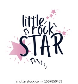 text star pink music line girl tee illustration art vector