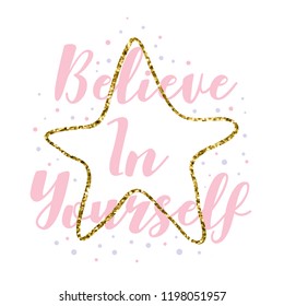 text star polka tee girl art vector illustration  
