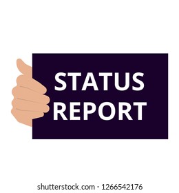 text Status Report. Vector illustration