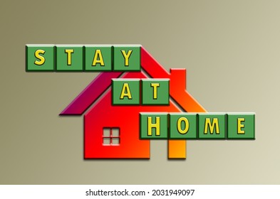 The text stays at home with the house and the box. Illustrations for pamphlets, posters, stickers, badges, prints and more.