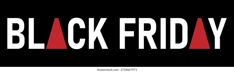 Adesivo de texto "Black Friday" apresentado em negrito, tipografia de alto contraste em um plano de fundo sólido.