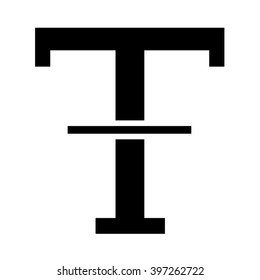Text Strikethrough edit icon Illustration design