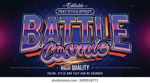 text style effect - Battle Cosmic text style theme.