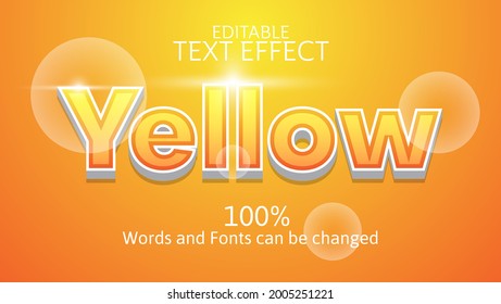 text style effect with yellow theme