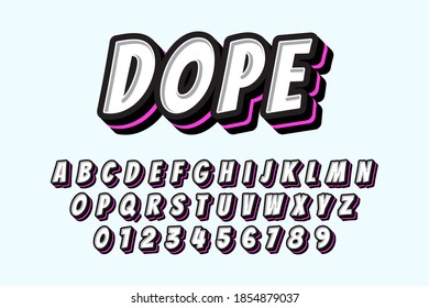 text style with glowing effect, typeface for t shirt and merchandise design