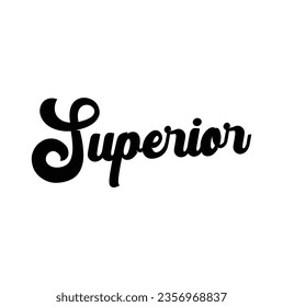 text Superior, vector design illustration