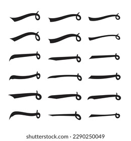 Text tail Swoosh,calligraphy font retro style, baseball Sign shape, for text ornaments, football or athletics sport, Highlight text, Typography elements ,swash underline Swirl, text decoration
