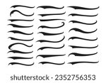 
Text Tails Swoosh Baseball Sign, Typography font curve tail, font swoosh tail ornamental vector, baseball tail shape for text ornaments football or athletics tail, ornamental swash underline Swirl

