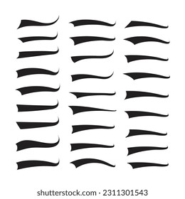 Text Tails Swoosh Baseball Sign, Typography font curve tail, font swoosh tail ornamental vector, baseball tail shape for text ornaments football or athletics tail, ornamental swash underline Swirl 


