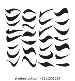 Text Tails Swoosh Baseball Sign, Typography font curve tail, font swoosh tail ornamental vector, baseball tail shape for text ornaments football or athletics tail, ornamental swash underline Swirl 


