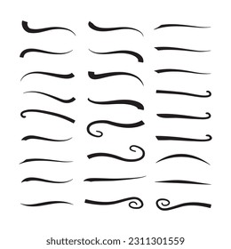Text Tails Swoosh Baseball Sign, Typography font curve tail, font swoosh tail ornamental vector, baseball tail shape for text ornaments football or athletics tail, ornamental swash underline Swirl 


