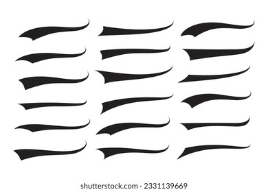 Premium Vector  Text tails swoosh baseball sign typography font curve tail  font swoosh tail ornamental vector