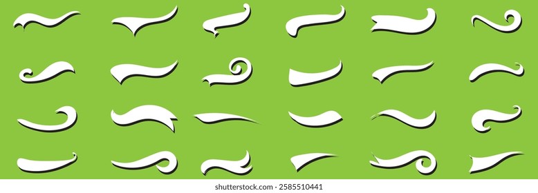 Text Tails Swoosh Baseball Sign, Typography font curve tail, font swoosh tail ornamental vector, baseball tail shape for text ornaments football or athletics tail, ornamental swash underline Swirl . 