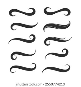 Text Tails Swoosh Vector for Baseball and Sports Typography
