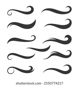 Text Tails Swoosh Vector for Baseball and Sports Typography