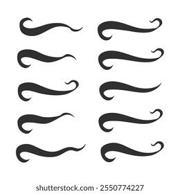 Text Tails Swoosh Vector for Baseball and Sports Typography